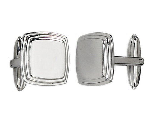 Stainless Steel Men's Chisel Cuff Links