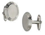 Stainless Steel Polished Chisel Cuff Links for Him 
