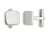 Men's Stainless Steel Polished Square CuffLinks 