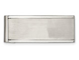 Men's Chisel Money Clip in Polished and Brushed Stainless Steel