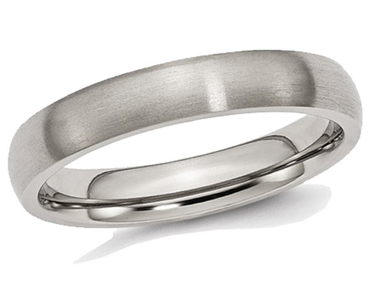 Men's 4mm Comfort Fit Titanium Wedding Band Ring