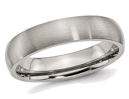 Men's Titanium 5mm Comfort Fit Wedding Band Ring