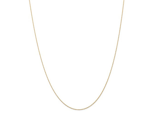14K Yellow Gold Cable Rope Chain 0.500mm 18 inches