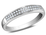 1/10 Carat (ctw) Diamond Anniversary and Wedding Band Ring in 10K White Gold