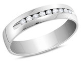 1/4 Carat (ctw H-I , I1-I2)Diamond Anniversary and Wedding Band Ring in 14K White Gold