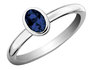 Created Sapphire Ring 1/2 Carat (ctw) in Sterling Silver