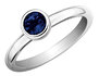 Created Sapphire Ring 2/3 Carat (ctw) in Sterling Silver