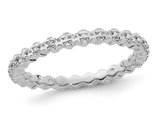 1/10 Carat (ctw) Diamond Accent Eternity Ring in Sterling Silver