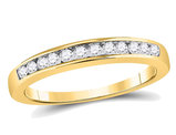 1/4 Carat (ctw H-I I1-I2) Diamond Wedding Band & Anniversary Ring in 14K Yellow Gold