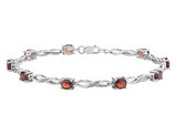 2.00 Carat (ctw) Garnet Infinity Bracelet in Sterling Silver