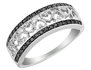 Black Diamond Heart Ring 1/4 Carat (ctw) in Sterling Silver