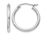 Small Hoop Earrings in Sterling Silver 3/4 Inch (2.0mm)