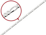 Figaro Chain Necklace in Sterling Silver 18 Inches (4.0mm)