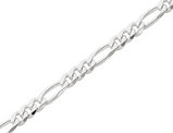 Figaro Chain Bracelet in Sterling Silver 9 Inches (5.25mm)