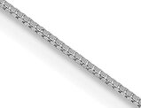 14K White Gold Box Chain Necklace 18 Inches (0.50mm)