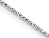 Box Chain Necklace in 14K White Gold 18 Inches (0.90mm)
