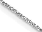14K White Gold  Spiga Chain Necklace 18 Inches (1.0mm)