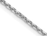 14K White Gold Diamond Cut Rope Chain Necklace 18 Inches (1.45mm)