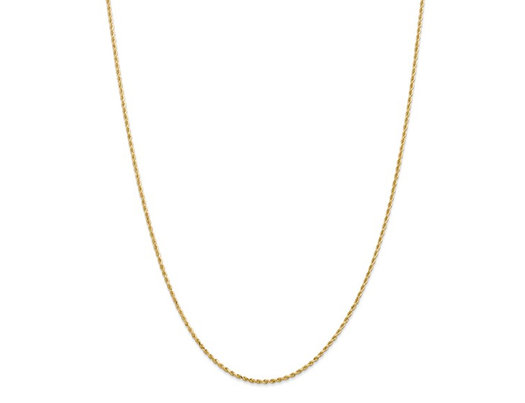 14K Yellow Gold Diamond-Cut Rope Chain Necklace 20 Inches (1.50mm)