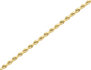 9 Inches Diamond Cut Rope Chain in 14K Yellow Gold