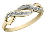 Infinity Diamond Promise Ring in 10K Yellow Gold