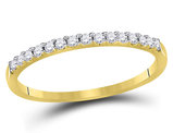 Diamond Wedding Band Ring 1/6 Carat (ctw H-I, I1-I2) in 14K Yellow Gold