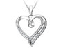 Diamond Heart Pendant in Sterling Silver