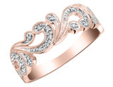 Diamond Ring 1/10 Carat (ctw) in 10K Pink Gold