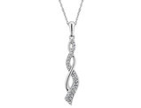Infinity Diamond Pendant Necklace 1/6 Carat (ctw) in 10K White Gold with Chain