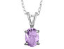 Amethyst Pendant in Sterling Silver with Chain