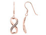 Infinite Love Earrings in Sterling Silver with Rose Gold