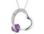 Amethyst Heart Pendant Necklace  