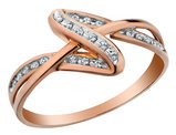 Accent Diamond Ring in 10K Rose Pink Gold