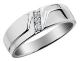 Diamond Wedding Band Ring 1/10 Carat (ctw) in 10K White Gold
