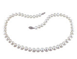 White Potato Freshwater Cultured Pearl 6.5-7mm Necklace (18 inch) in Sterling Silver