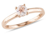 Morganite Solitaire Ring 1/2 Carat (ctw) in 10K Rose Gold