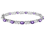 4.00 Carat (ctw) Amethyst Bracelet in Sterling Silver