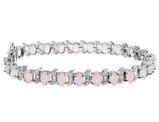 6.00 Carat (ctw) Created Opal Bracelet in Sterling Silver