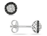 1/4 Carat (ctw I2-I3) Black & White Diamond Earrings in Sterling Silver