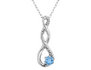 Blue Topaz Infinity Pendant Necklace  