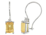 2.20 Carat (ctw) Citrine Dangle Earrings in Sterling Silver