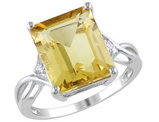 Citrine and White Topaz 6.63 Carat (ctw) Infinity Ring in Sterling Silver