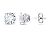 4.80 Carat (ctw) Lab-Created White Sapphire Solitaire Earrings in Sterling Silver