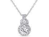1 4/5 Carat (ctw) Lab-Created White Sapphire Pendant Necklace in Sterling Silver
