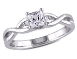 3/8 Carat (ctw) Princess-Cut Lab-Created White Sapphire Infinity Ring  Sterling Silver