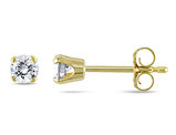 1/4 Carat (ctw I-J, I2-I3) Diamond Solitaire Stud Earrings in 14K Yellow Gold