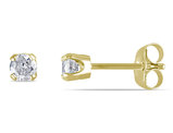 1/3 Carat (ctw I-J , I2-I3) Diamond Solitaire Stud Earrings  in 14K Yellow Gold
