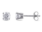 Diamond Solitaire Stud Earrings 3/4 Carat (ctw Color I-J Clarity I2-I3) in 14K White Gold