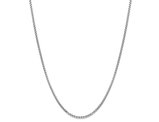 14K White Gold Box Chain Necklace 22 Inches (2.45mm)