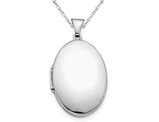 2-Frame Oval Locket in Sterling Silver with Chain